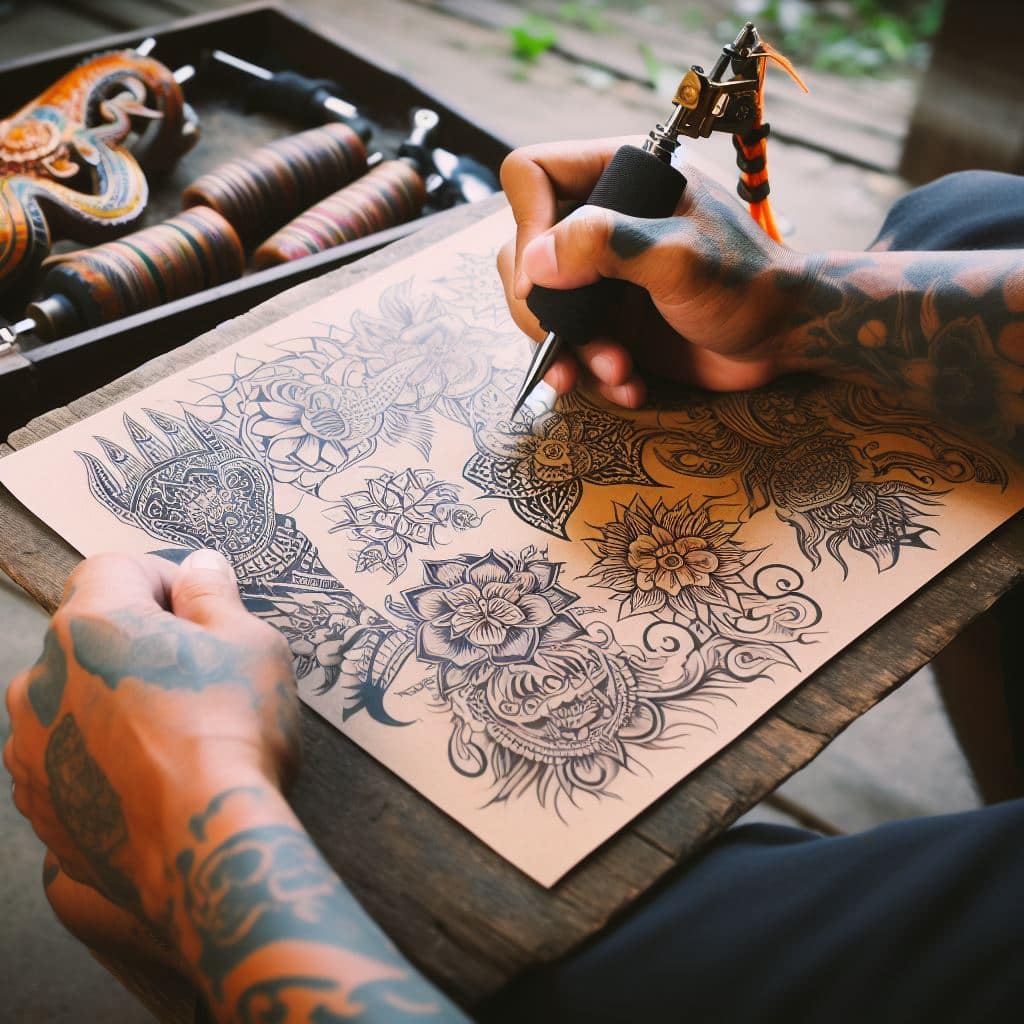 traditional tattoo in thailand